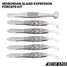 6 Pcs Meibomian Gland Expressor Forceps Kit Ophthalmic Instruments German Grade picture