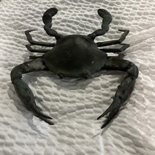 Vintage Bronze Blue Crab Sculpture Some Slight Oxidation picture