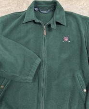 Vintage Polo Golf Ralph Lauren Fleece Harrington Jacket Lg Crest Logo USA Made picture