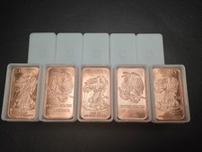 Lot of 100 X 1 OZ 0.999 Fine Copper Walking Liberty Bullion Bar picture