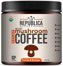 DECAF La Republica Mushroom Coffee (Instant w Full-Fruiting Bodies Lion's Mane) picture