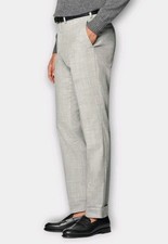 SUITSUPPLY Soho Trousers Men's UK 52 / US 36  Wool Tapered Fit Zip Fly Grey picture