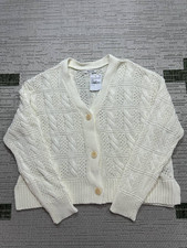 Madewell Shirt Womens Large White Cotton Knit Blouse New  picture