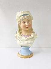 Vintage Piano Baby Bust Figurine Bisque Porcelain picture