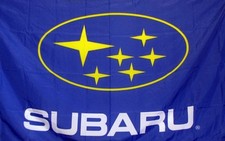 SUBARU BLUE/YELLOW 3' X 5' POLY FLAG picture