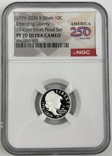 1776 2026 S Silver Proof Emerging Liberty Dime 10c NGC 🔥PF70 Ultra Cameo 🔥 picture