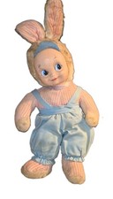 Vintage Gund Creation Rubber Face Rabbit Plush Doll 1940-50s 15