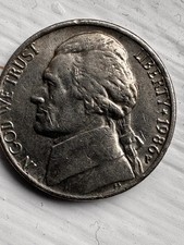 RARE 1986 P Jefferson Nickel Misplace Mint Mark picture
