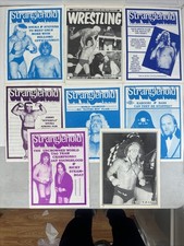 Vintage NWA 8  Toronto Wrestling Program Lot 2 Signed Ric Flair Hogan Andre Race picture