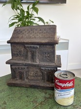 Vintage Primitive Rustic Folk Art Thai Thailand House Asian Storage Box OOAK 10” picture