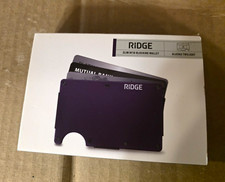Ridge Purple RFID Blocking Slim Fold Wallet Card Holder w/ Money Clip picture