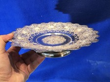 Vintage Middle Eastern 84 Solid Silver Hand Engraved, Candy Dish 437.43  grams picture