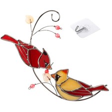 Cardinal Suncatcher Stained Glass Window Hangings Gifts for Memorials picture