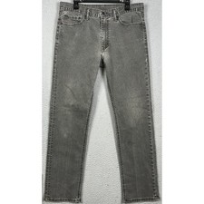 Levis 541 Jens Mens 35X34 Grey Athletic Taper Distressed Red Tab Stretch Denim picture