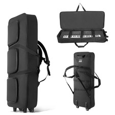 Uimoso 88-Key Keyboard Bag with Wheels, Padded Case & Storage Compartments picture