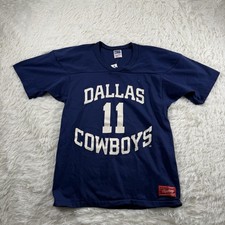 Vintage Dallas Cowboys Rawlings Shirt Adult Medium #11 NFL Script Logo 90s Tee picture