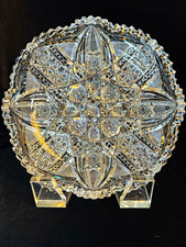 American Brilliant Cut Glass Bowl signed J. Hoare-Newport pattern. picture