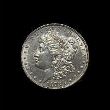 1878-P Morgan Silver Dollar 7 Tail Feathers 7TF 90% Silver Coin - Cleaned picture