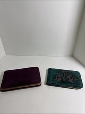 Antique 1880’s Lot Of 2 Autograph Books Velvet Cloth Books picture