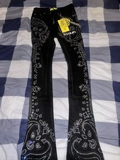 Guapi Black Jeans with Black Chain Size 28 picture