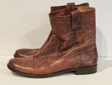 Frye Anna Shortie Cognac Leather Boots Reinforced Refurbished Nearly New 11 M picture