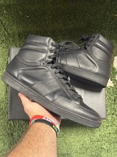 Size 10M/11.5W - SAINT LAURENT BLACK HIGH TOP SNEAKER NO Pre-Owned picture