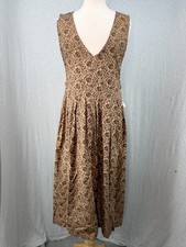 NOS Vintage Via Sant Andrea Paisley Pinafore Jumper Dress Sz 11/12 Cottagecore picture
