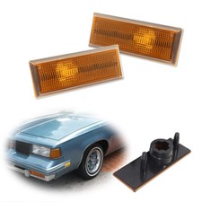 Front Amber Side Marker Parking Light Lenses For 81-88 All Cutlass 2 Door Models picture