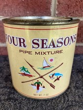 Vintage Four Seasons Pipe Tobacco Tin 7oz Larus Bro Richmond VA Peoples Drug picture