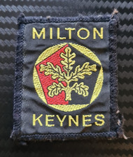 Rare vintage Milton Keynes District Scout embroidered Badge picture
