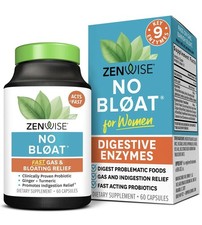 Zenwise Health NO Bloat Digestive Enzymes + Probiotics for Women and Men Dige... picture