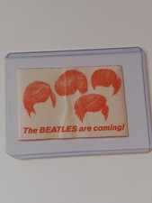 The Beatles Are Coming 1963 Capitol Records First Promotional Sticker  UNUSED  picture