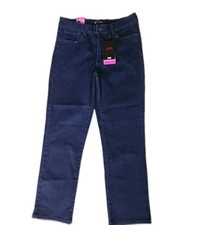 Lee Jeans Womens Classic Straight Leg Pants Medium Wash Stretch Denim 14S New picture