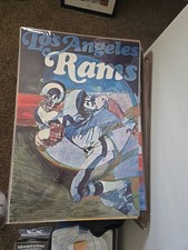 LOS ANGELES RAMS original 1972 Bartell NFL poster 24x36 FOOTBALL Still in Sleeve picture