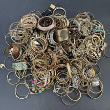 10LB Vtg Modern Bracelet Bangle Cuff Beaded Gold Tone Fashion Jewelry Lot Br5 picture
