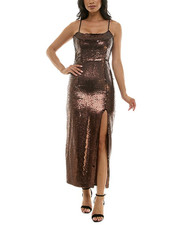Violet Weekend Juniors' Sequined Bodycon Side-Slit Dress MSRP $129 picture