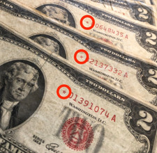 Two Dollar STAR Note Red Seal Certificate Old US Bill $2 Legal Money 1953 1963 picture