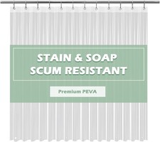Waterproof PEVA Shower Curtain Liner Weighted Magnetic Rustproof Grommets picture