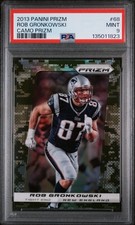 2013 Panini Prizm Rob Gronkowski Camo Prizm PSA 9 #68 Patriots 🏈 picture