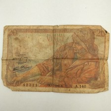 Billet France 20 Franc Pecheur 1945 Etat Neuf Jamais Circulé Rare Banknote picture