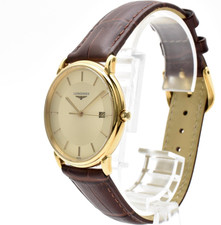 [N MINT] Longines Grande Classique L4.677.2 Gold Date 34mm Qz Men's Watch JAPAN picture
