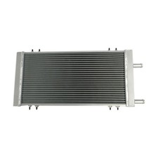 2 Rows Universal Aluminum Radiator Air Water Intercooler Heat Exchanger Silver picture
