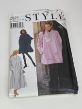 STYLE 2551 Swing Coat Scarf S-XXL 10-28 90s Vintage Sewing Pattern Uncut picture