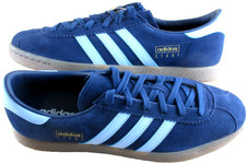 Adidas Originals Men's STADT Suede Indigo Navy Gum Sneakers Size 9 JQ9008 picture