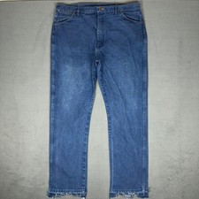 Vintage Wrangler 13MWZ Cowboy Cut Original Fit Jeans Thrashed Hems Men's 40x34 picture