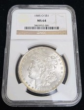 1885 O Morgan Silver Dollar NGC MS 64 picture