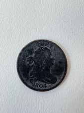 1804 Draped Bust Half 1/2 Cent ~ Plain 4 Stem Wreath (L265) picture