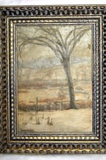 Antique JOHN BENTZ Original Oil on Board Painting Signed Framed Listed Artist. picture