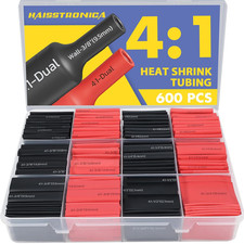 Haisstronica 600PCS 4:1 Heat Shrink Tubing Kit 3/32