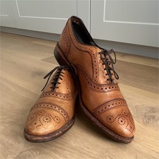 Allan Edmonds Strand Leather Cap Toe Brogue Lace-Up US 9 D picture